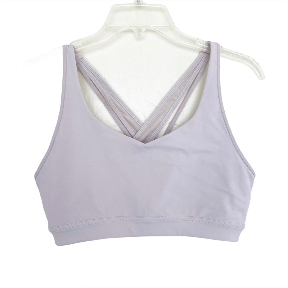 Athleta Lavender Lilac Strappy Sports Bra